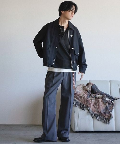 WYM LIDNM（ウィム バイ リドム）の「TECH WOOL GABARDINE STRAIGHT SLACKS 【SET-UP】（スラックス・メンズ・ブラウン/ダークグレー/チャコール/ブラック・XS/S/M/L）」の7枚目の写真