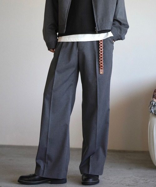 WYM LIDNM（ウィム バイ リドム）の「TECH WOOL GABARDINE STRAIGHT SLACKS 【SET-UP】（スラックス・メンズ・ブラウン/ダークグレー/チャコール/ブラック・XS/S/M/L）」の9枚目の写真