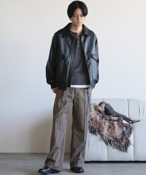 WYM LIDNM（ウィム バイ リドム）の「TECH WOOL GABARDINE STRAIGHT SLACKS 【SET-UP】（スラックス・メンズ・ブラウン/ダークグレー/チャコール/ブラック・XS/S/M/L）」の21枚目の写真