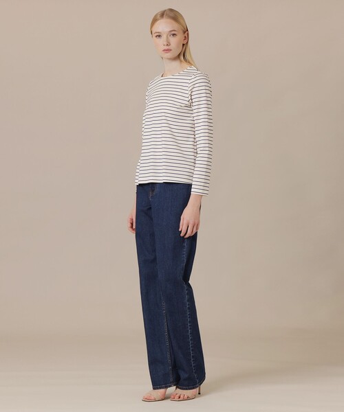 MACKINTOSH LONDON(マッキントッシュ ロンドン)の「【The Essential Collection】プレーティング天竺ボーダープルオーバー(Tシャツ/カットソー・レディース・ダークネイビー/ブルー・40/38)」の10枚目の写真