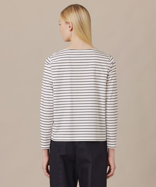 MACKINTOSH LONDON(マッキントッシュ ロンドン)の「【The Essential Collection】プレーティング天竺ボーダープルオーバー(Tシャツ/カットソー・レディース・ダークネイビー/ブルー・40/38)」の6枚目の写真
