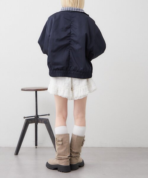 w closet（ダブルクローゼット）の「フリルポケットブルゾン（ブルゾン・レディース・ピンク/ネイビー・FREE）」の13枚目の写真