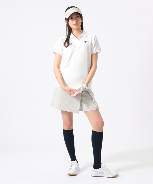 BEAMS GOLF(ビームスゴルフ)の「ORANGE LABEL / リネンライク ストレッチ ラップキュロット(スカート・レディース・ベージュ/ネイビー・SMALL/MEDIUM/LARGE)」の3枚目の写真