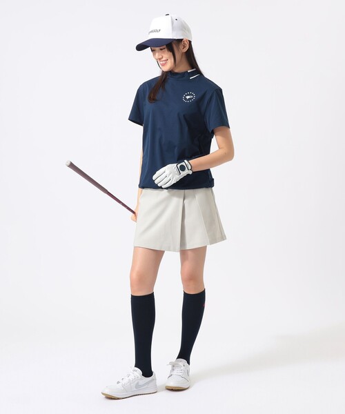 BEAMS GOLF(ビームスゴルフ)の「ORANGE LABEL / リネンライク ストレッチ ラップキュロット(スカート・レディース・ベージュ/ネイビー・SMALL/MEDIUM/LARGE)」の5枚目の写真