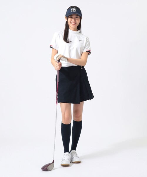 BEAMS GOLF(ビームスゴルフ)の「ORANGE LABEL / リネンライク ストレッチ ラップキュロット(スカート・レディース・ベージュ/ネイビー・SMALL/MEDIUM/LARGE)」の6枚目の写真