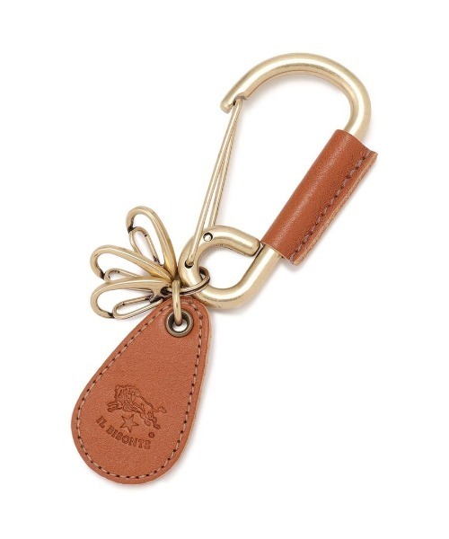 IL BISONTE（イルビゾンテ）の「IL BISONTE / ORIGINAL LEATHER / キーリング（キーホルダー・レディース・ネイビー/オレンジ/レンガ/ダークブラウン/レッド/ホワイト/グリーン/ブラック/オリーブ/グレー/ナチュラル/ライトブラウン・FREE）」の5枚目の写真
