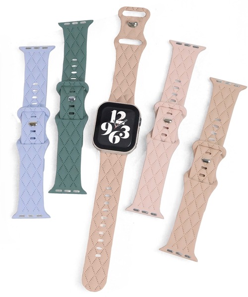 Urban Coral(アーバンコーラル)の「Apple Watch Band / アップルウォッチ キルティングステッチシリコンバンド / Urban Coral(デジタル腕時計・レディース・ピンク系その他/ベージュ系その他/グリーン系その他/ブルー系その他・40mm)」の5枚目の写真