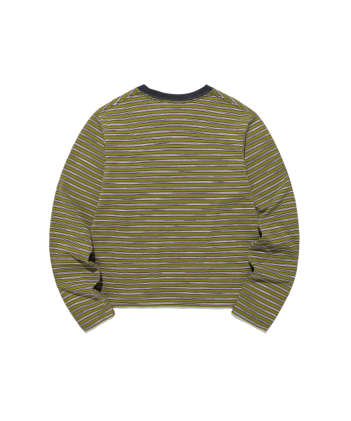 NICE GHOST CLUB(ナイスゴーストクラブ)の「STRIPE 3STAR LS TEE_GREEN(NG2GSUT562A)(Tシャツ/カットソー・レディース・グリーン・SMALL/MEDIUM/LARGE)」の3枚目の写真