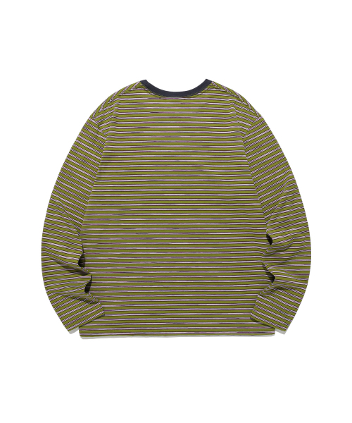 NICE GHOST CLUB(ナイスゴーストクラブ)の「STRIPE 3STAR LS TEE_GREEN(NG2GSUT562A)(Tシャツ/カットソー・レディース・グリーン・SMALL/MEDIUM/LARGE)」の5枚目の写真