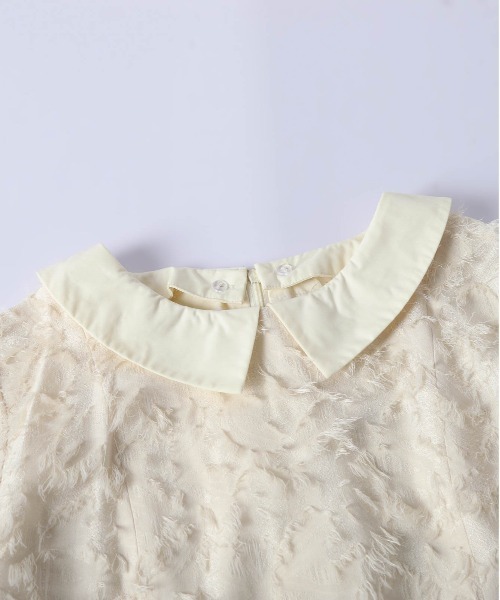 AMELY(エミリー)の「付け襟取り外し可能 2way ジャガードペプラムブラウス(シャツ/ブラウス・レディース・ブラック/ベージュ・L/M)」の22枚目の写真