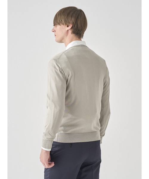 JOHN SMEDLEY（ジョンスメドレー）の「クルーネック長袖コットンニットプルオーバー（ニット/セーター・メンズ・ベージュ系その他6・XL/L/M/S）」の5枚目の写真