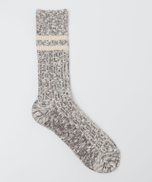 SHIPS（シップス）の「ANONYMOUS: ライト スラブ ライン クルー ソックス（ソックス/靴下・メンズ・ブルー/グリーン/ブラウン/グレー・ONE SIZE）」の2枚目の写真