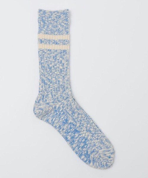 SHIPS（シップス）の「ANONYMOUS: ライト スラブ ライン クルー ソックス（ソックス/靴下・メンズ・ブルー/グリーン/ブラウン/グレー・ONE SIZE）」の4枚目の写真