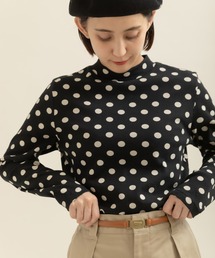 CHILD WOMAN | フライスドットプリント ハイネック長袖プルオーバー(Tシャツ/カットソー)