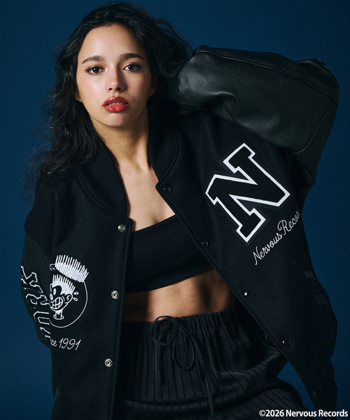 JOURNAL STANDARD（ジャーナルスタンダード）の「Nervous Records / ナーヴァス・レコーズ × JOURNAL STANDARD ジャケット（スタジャン・メンズ・ブラック・MEDIUM/LARGE/X-LARGE）」の5枚目の写真