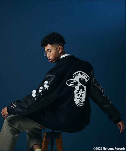 JOURNAL STANDARD（ジャーナルスタンダード）の「Nervous Records / ナーヴァス・レコーズ × JOURNAL STANDARD ジャケット（スタジャン・メンズ・ブラック・MEDIUM/LARGE/X-LARGE）」の9枚目の写真