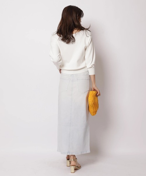 JUSGLITTY（ジャスグリッティー）の「前後２ＷＡＹレースゆるニット（ニット/セーター・レディース・ライトイエロー/ピンク/ネイビー/ホワイト・2）」の14枚目の写真