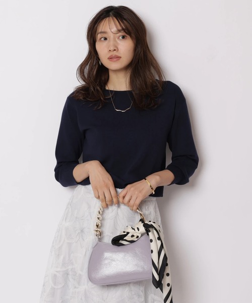 JUSGLITTY（ジャスグリッティー）の「前後２ＷＡＹレースゆるニット（ニット/セーター・レディース・ライトイエロー/ピンク/ネイビー/ホワイト・2）」の17枚目の写真