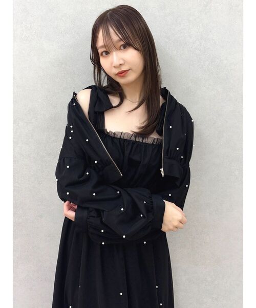 dazzlin（ダズリン）の「パールツキチュールブルゾン（ブルゾン・レディース・アイボリー/ブラック/グレー・FREE）」の4枚目の写真