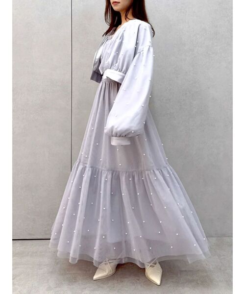 dazzlin（ダズリン）の「パールツキチュールブルゾン（ブルゾン・レディース・アイボリー/ブラック/グレー・FREE）」の14枚目の写真