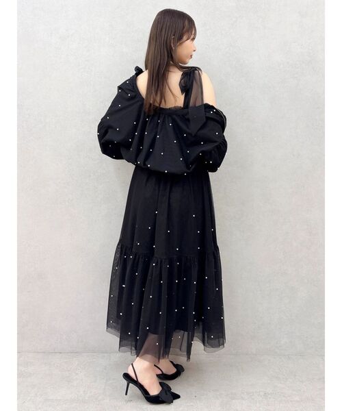 dazzlin（ダズリン）の「パールツキチュールブルゾン（ブルゾン・レディース・アイボリー/ブラック/グレー・FREE）」の19枚目の写真