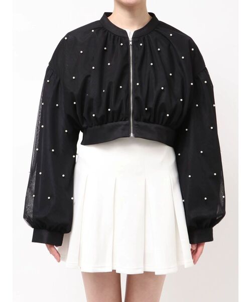 dazzlin（ダズリン）の「パールツキチュールブルゾン（ブルゾン・レディース・アイボリー/ブラック/グレー・FREE）」の20枚目の写真