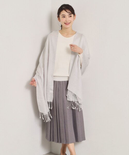 ITS'DEMO（イッツデモ）の「【手洗い可】ダマスク柄ストール（ストール/ショール・レディース・ピンク系その他/ベージュ系その他3/パープル系1/ライトグレー系・00）」の10枚目の写真