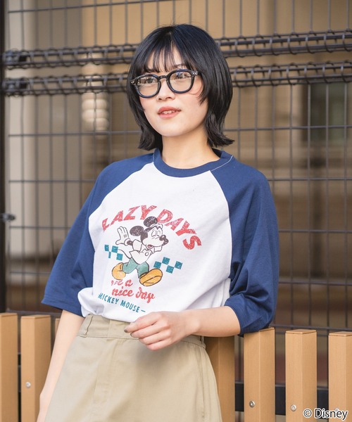 Disney（ディズニー）の「【DISNEY/ディズニー】【軽やかな着心地でお出掛けにぴったり！】ラグラン7分袖Tシャツ ミッキーマウス キャラクターグッズ 配色切り替え カレッジ風 ストリート スケーター 古着MIX（Tシャツ/カットソー・レディース・その他/その他3/その他2/その他1・MEDIUM/LARGE）」の10枚目の写真