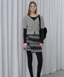 SOFT SEOUL（ソフトソウル）の「レザーパッチラップスカート[ブラック]（スカート）」