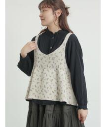 Samansa Mos2 | 柄アソート前後2WAYニットキャミビスチェ(ベスト)