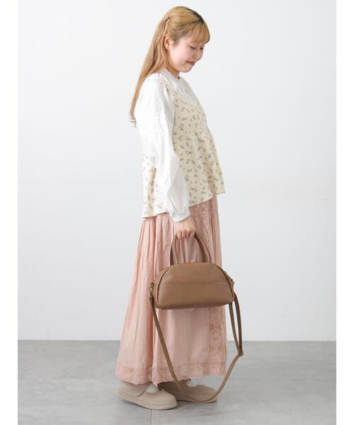 Samansa Mos2（サマンサ モスモス）の「柄アソート前後2WAYニットキャミビスチェ（ベスト・レディース・ブラック/ベージュ/キナリ・F）」の9枚目の写真