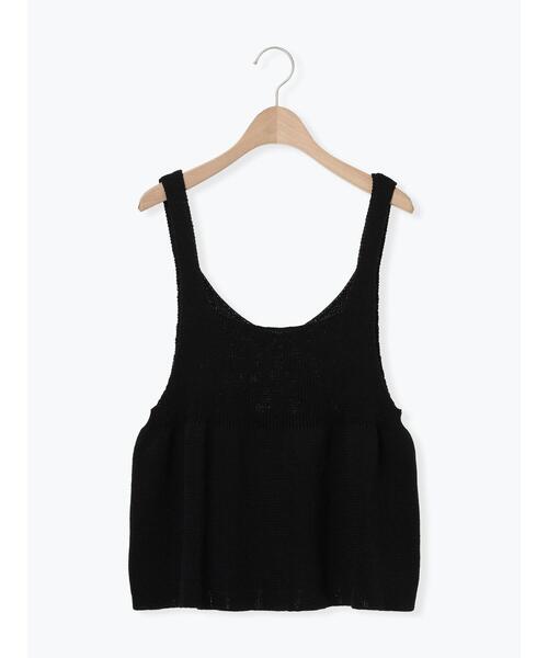 Samansa Mos2（サマンサ モスモス）の「柄アソート前後2WAYニットキャミビスチェ（ベスト・レディース・ブラック/ベージュ/キナリ・F）」の21枚目の写真