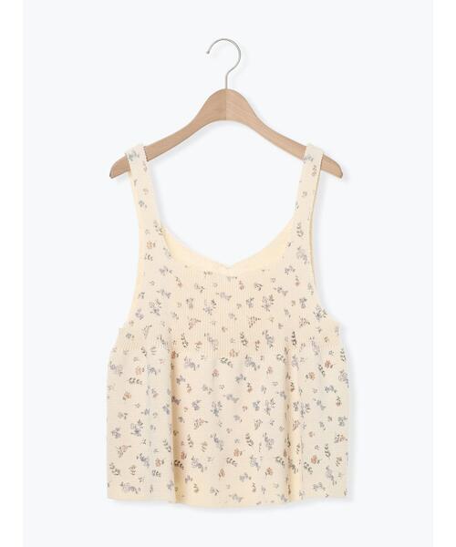 Samansa Mos2（サマンサ モスモス）の「柄アソート前後2WAYニットキャミビスチェ（ベスト・レディース・ブラック/ベージュ/キナリ・F）」の22枚目の写真