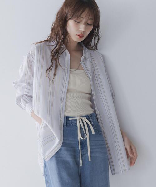 URBAN RESEARCH Sonny Label（アーバンリサーチサニーレーベル）の「エアリーコットンストライプアソートシャツ（シャツ/ブラウス・レディース・ミント/ラベンダー/ブルー/ピンク・FREE）」の22枚目の写真