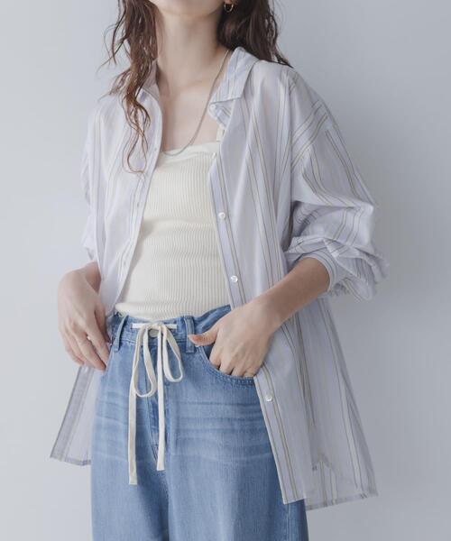 URBAN RESEARCH Sonny Label（アーバンリサーチサニーレーベル）の「エアリーコットンストライプアソートシャツ（シャツ/ブラウス・レディース・ミント/ラベンダー/ブルー/ピンク・FREE）」の21枚目の写真