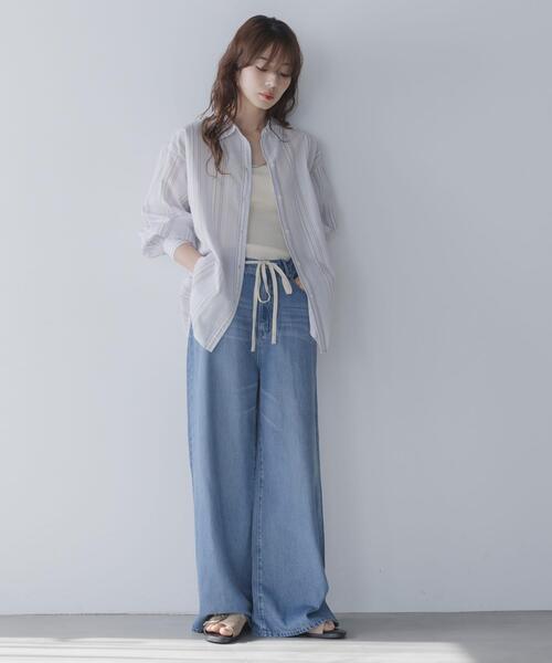 URBAN RESEARCH Sonny Label（アーバンリサーチサニーレーベル）の「エアリーコットンストライプアソートシャツ（シャツ/ブラウス・レディース・ミント/ラベンダー/ブルー/ピンク・FREE）」の17枚目の写真