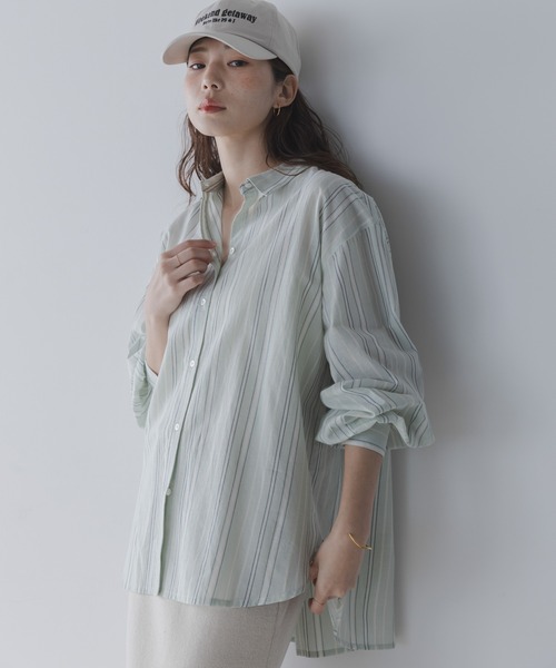 URBAN RESEARCH Sonny Label（アーバンリサーチサニーレーベル）の「エアリーコットンストライプアソートシャツ（シャツ/ブラウス・レディース・ミント/ラベンダー/ブルー/ピンク・FREE）」の8枚目の写真