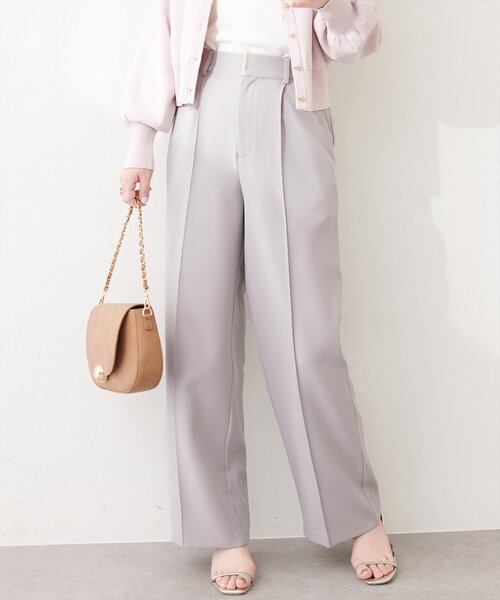 natural couture(ナチュラルクチュール)の「〈osono〉ワイドパンツ(スラックス・レディース・ブラック/オフホワイト/グレー・LARGE/MEDIUM)」の17枚目の写真
