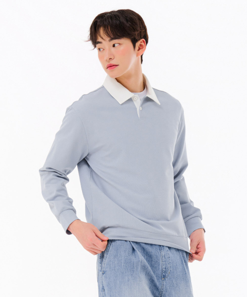 CHASECULT（チェイスカルト）の「男性カラー配色スウェットTシャツ-FARK5116B0D（スウェット・メンズ・ブルー・95/100/105）」の5枚目の写真