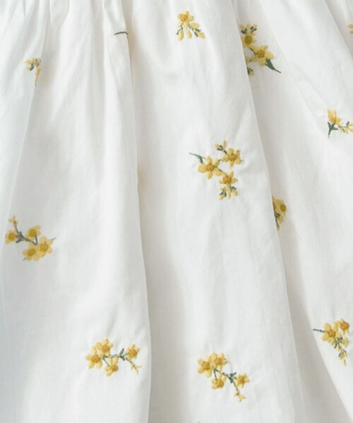 BRANSHES（ブランシェス）の「【おそろい】花刺しゅうワンピース（ワンピース・キッズ・オフホワイト/ブルー・120/90/80/100/130/110/140/150）」の22枚目の写真