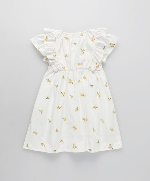 BRANSHES（ブランシェス）の「【おそろい】花刺しゅうワンピース（ワンピース・キッズ・オフホワイト/ブルー・120/90/80/100/130/110/140/150）」の12枚目の写真