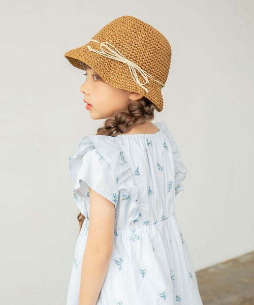 BRANSHES（ブランシェス）の「【おそろい】花刺しゅうワンピース（ワンピース・キッズ・オフホワイト/ブルー・120/90/80/100/130/110/140/150）」の6枚目の写真