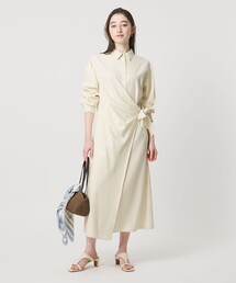 タフタ ギャザー ティアードワンピース ‐ウォッシャブル‐（ワンピース