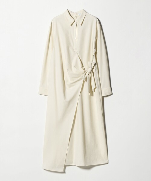 UNITED ARROWS(ユナイテッドアローズ)の「ドレープ ギャザー ワンピース ‐ウォッシャブル‐(ワンピース・レディース・オフホワイト/ネイビー・38/36)」の2枚目の写真