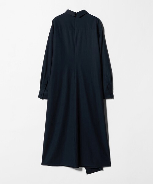 UNITED ARROWS(ユナイテッドアローズ)の「ドレープ ギャザー ワンピース ‐ウォッシャブル‐(ワンピース・レディース・オフホワイト/ネイビー・38/36)」の3枚目の写真