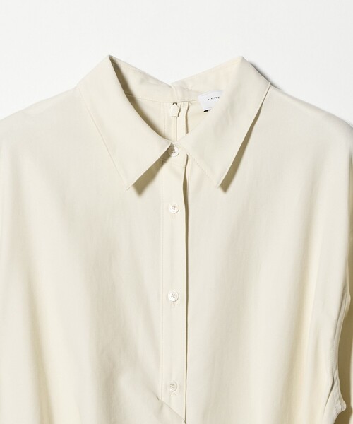 UNITED ARROWS(ユナイテッドアローズ)の「ドレープ ギャザー ワンピース ‐ウォッシャブル‐(ワンピース・レディース・オフホワイト/ネイビー・38/36)」の12枚目の写真