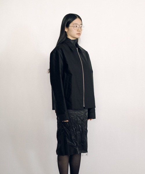 KEISUKEYOSHIDA(ケイスケヨシダ)の「Zip-up Blouson (camisole lining)(ブルゾン・レディース・ブラック・FREE)」の3枚目の写真
