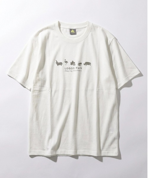 LOGOS（ロゴス）の「2026SS LOGOS/ロゴス アニマル フロント/バックプリント 半袖Tシャツ レディース メンズ（Tシャツ/カットソー・メンズ・スミクロ/ベージュ/ネイビー/ホワイト/ホワイト系その他/カーキ・M/L/LL）」の15枚目の写真