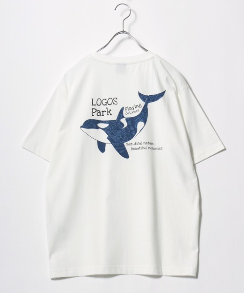 LOGOS（ロゴス）の「2026SS LOGOS/ロゴス アニマル フロント/バックプリント 半袖Tシャツ レディース メンズ（Tシャツ/カットソー・メンズ・スミクロ/ベージュ/ネイビー/ホワイト/ホワイト系その他/カーキ・M/L/LL）」の18枚目の写真