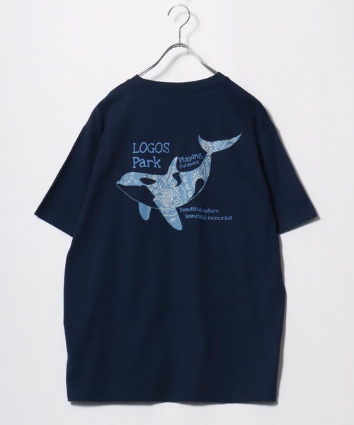 LOGOS（ロゴス）の「2026SS LOGOS/ロゴス アニマル フロント/バックプリント 半袖Tシャツ レディース メンズ（Tシャツ/カットソー・メンズ・スミクロ/ベージュ/ネイビー/ホワイト/ホワイト系その他/カーキ・M/L/LL）」の22枚目の写真
